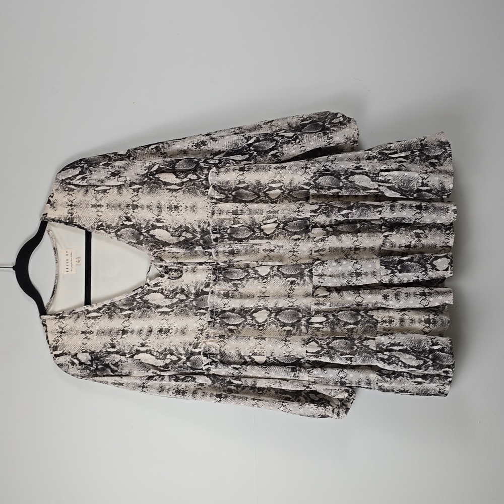 Dress Up Boutique Snake Skin layered tie front dress